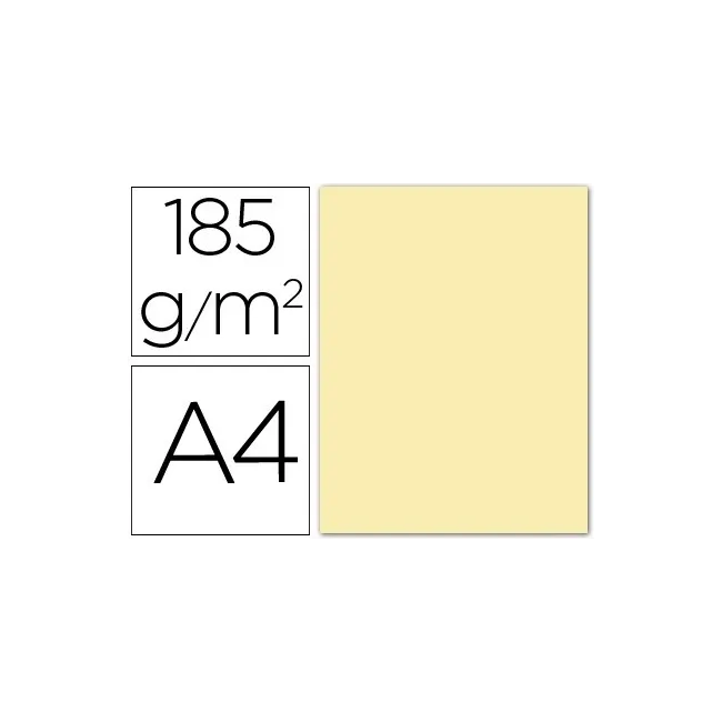 CARTULINA GUARRO DIN A4 CREMA 185 GR PAQUETE 50 H