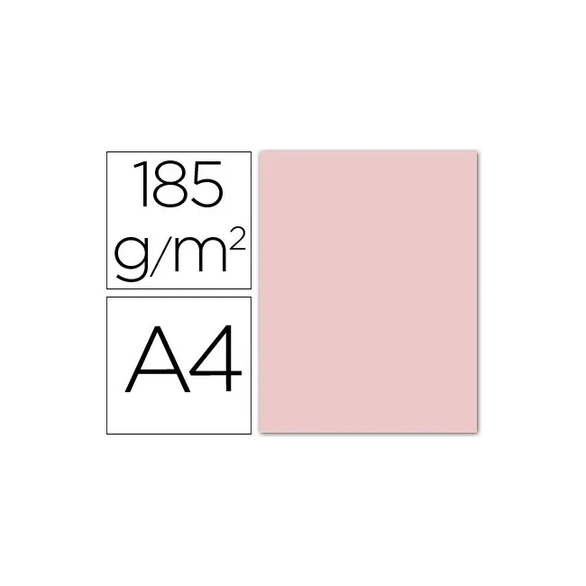 CARTULINA GUARRO DIN A4 ROSA 185 GR PAQUETE 50 H