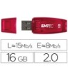 MEMORIA USB EMTEC FLASH C410 16 GB 2.0 ROJO