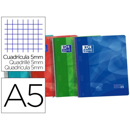 BLOC ESPIRAL OXFORD TAPA PLASTICO OPTIK PAPER MICROPERFORADO DIN A5...