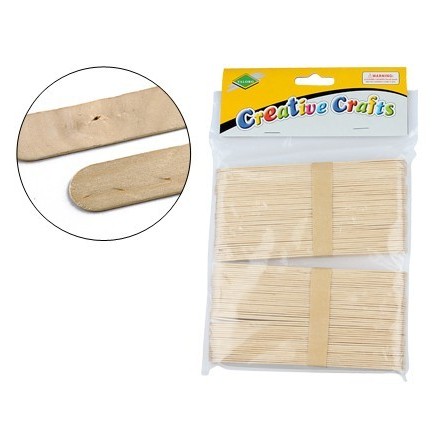PALILLO PARA MANUALIDADES MADERA COLOR NATURAL 15 X 2 CMBOLSA DE 10...