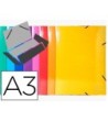 CARPETA EXACOMPTA IDERAMA GOMAS CARTON 600 GR TRES SOLAPAS DIN A3 C...