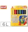 TEMPERA SOLIDA EN BARRA INSTANT POCKET ESCOLAR CAJA DE 6 COLORES SU...