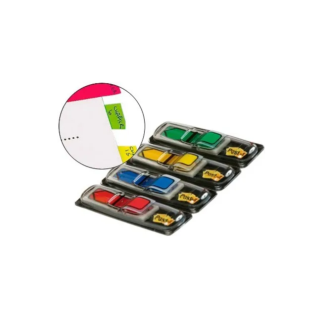 BANDERITAS SEPARADORAS FLECHASDISPENSADOR 4 COLORES CLASICOSPOST-IT...