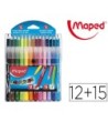 PACK COMBO MAPED COLOR PEPS 12 ROTULADORES + 15 LAPICES DE COLORES