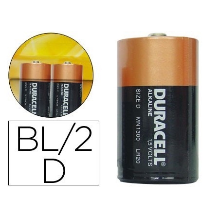 PILA DURACELL ALCALINA PLUS D BLISTER CON 2 PILAS