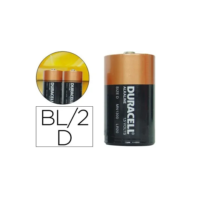 PILA DURACELL ALCALINA PLUS D BLISTER CON 2 PILAS
