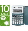 CALCULADORA LIDERPAPEL BOLSILLO XF15 10 DIGITOS CON TAPA SOLAR Y PI...