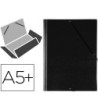 CARPETA GOMAS SOLAPAS PLASTICO SARO CUARTO NEGRO