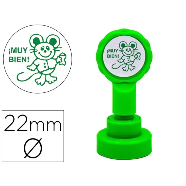 SELLO ARTLINE EMOTICONO MUY BIEN COLOR VERDE 22 MM DIAMETRO