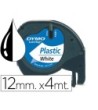 CINTA DYMO 12MMX4MT -NEGRO/BLANCO PERLA PARA MAQUINA LETRATAG 91201