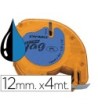 CINTA DYMO 12MMX4MT -NEGRO/ULTRA AZUL PARA MAQUINA LETRATAG