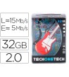 MEMORIA USB TECH ON TECH GUITARRA RED ONE 32 GB