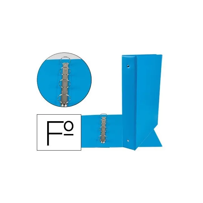 CARPETA LIDERPAPEL 4 ANILLAS 40 MM REDONDAS PLASTICO FOLIO COLOR CE...