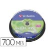 CD-RW VERBATIM SERL CAPACIDAD 700MB VELOCIDAD 12X 80 MIN TARRINA DE...