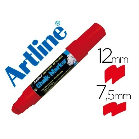 ROTULADOR ARTLINE PIZARRA VERDE NEGRA EPW-12 MM COLOR ROJO