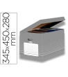CAJON ELBA CARTON COLOR GRIS PARA 5 CAJAS ARCHIVO DEFINITIVO