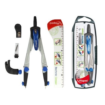 COMPAS MAPED 538700 -CON ADAPTADOR UNIVERSAL ESTUCHE DE MINAS Y AFI...