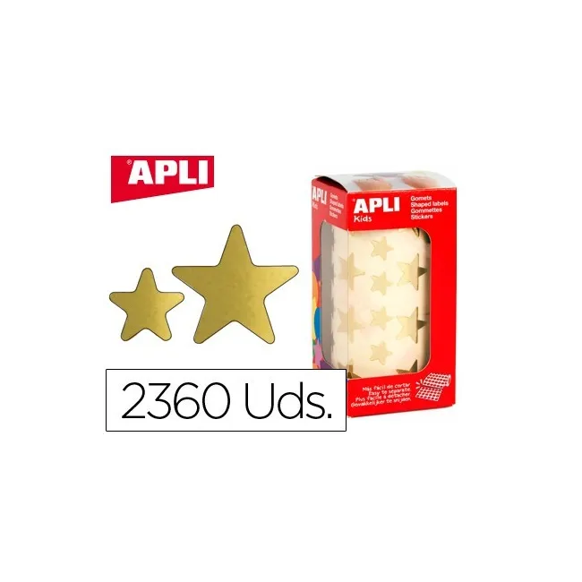 GOMETS APLI ESTRELLA ORO ROLLO DE 2360 UNIDADES