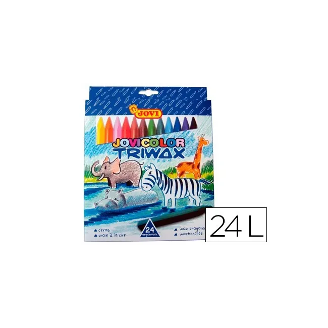 LAPICES CERA JOVICOLOR TRIANGULAR TRIWAX 24 COLORES