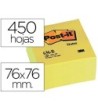 BLOC DE NOTAS ADHESIVAS QUITA Y PON POST-IT 76X76X45 MM CUBO COLORE...