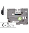 CINTA Q-CONNECT TZE-211 BLANCO-NEGRO 6MM LONGITUD 8 MT