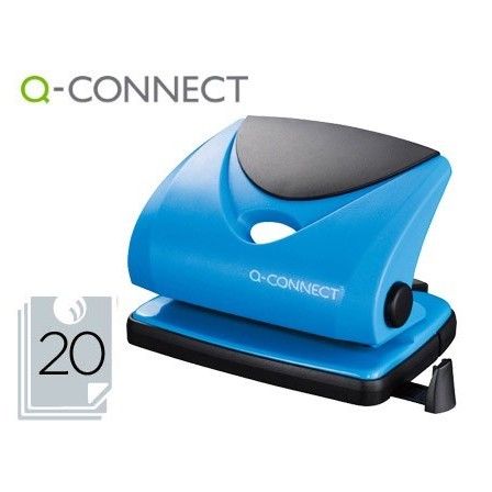 TALADRADOR Q-CONNECT KF02155 AZUL -ABERTURA 2 MM -CAPACIDAD 20 HOJAS