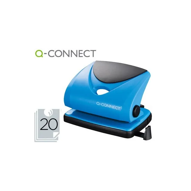 TALADRADOR Q-CONNECT KF02155 AZUL -ABERTURA 2 MM -CAPACIDAD 20 HOJAS