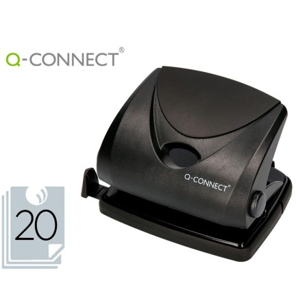 TALADRADOR Q-CONNECT KF01234 NEGRO -ABERTURA 2 MM -CAPACIDAD 20 HOJAS