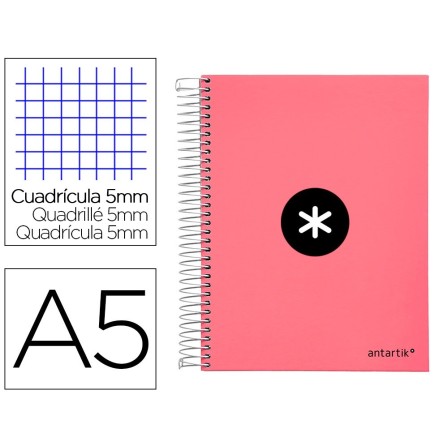 CUADERNO ESPIRAL LIDERPAPEL A5 MICRO ANTARTIK TAPA FORRADA120H 100 ...