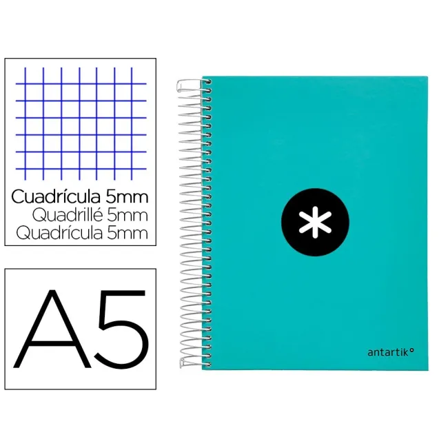CUADERNO ESPIRAL LIDERPAPEL A5 MICRO ANTARTIK TAPA FORRADA120H 100 ...