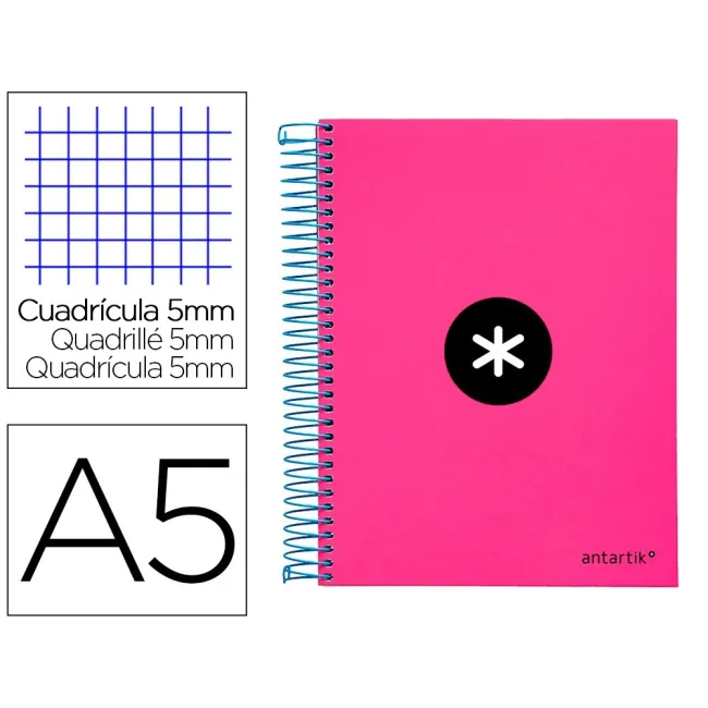 CUADERNO ESPIRAL LIDERPAPEL A5 MICRO ANTARTIK TAPA FORRADA 120H 100...