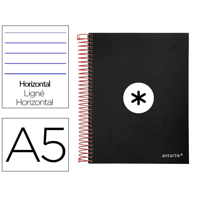 CUADERNO ESPIRAL LIDERPAPEL A5 MICRO ANTARTIK TAPA FORRADA 120H 100...
