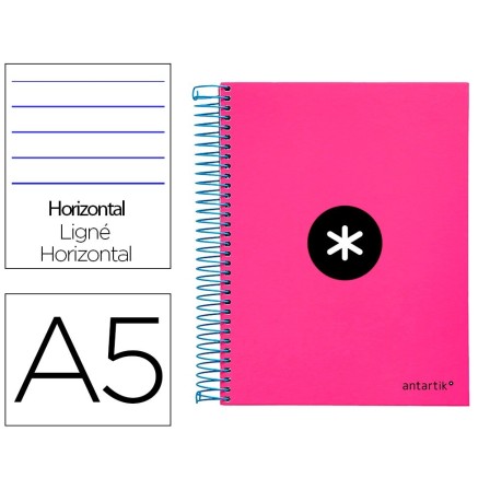 CUADERNO ESPIRAL LIDERPAPEL A5 MICRO ANTARTIK TAPA FORRADA 120H 100...