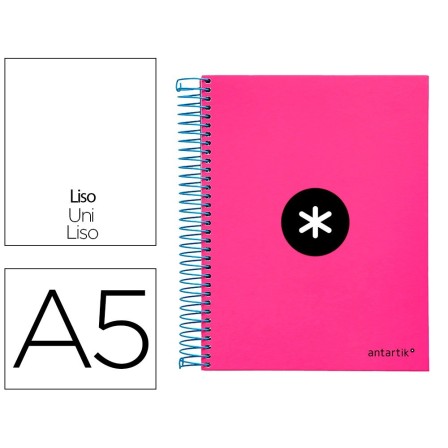 CUADERNO ESPIRAL LIDERPAPEL A5 MICRO ANTARTIK TAPA FORRADA 120H 100...