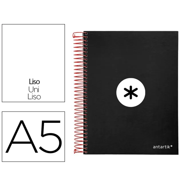 CUADERNO ESPIRAL LIDERPAPEL A5 MICRO ANTARTIK TAPA FORRADA 120H 100...