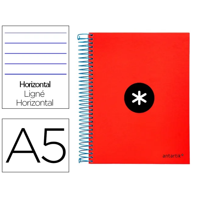 CUADERNO ESPIRAL LIDERPAPEL A5 MICRO ANTARTIK TAPA FORRADA 120H 100...