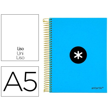CUADERNO ESPIRAL LIDERPAPEL A5 MICRO ANTARTIK TAPA FORRADA 120H 100...