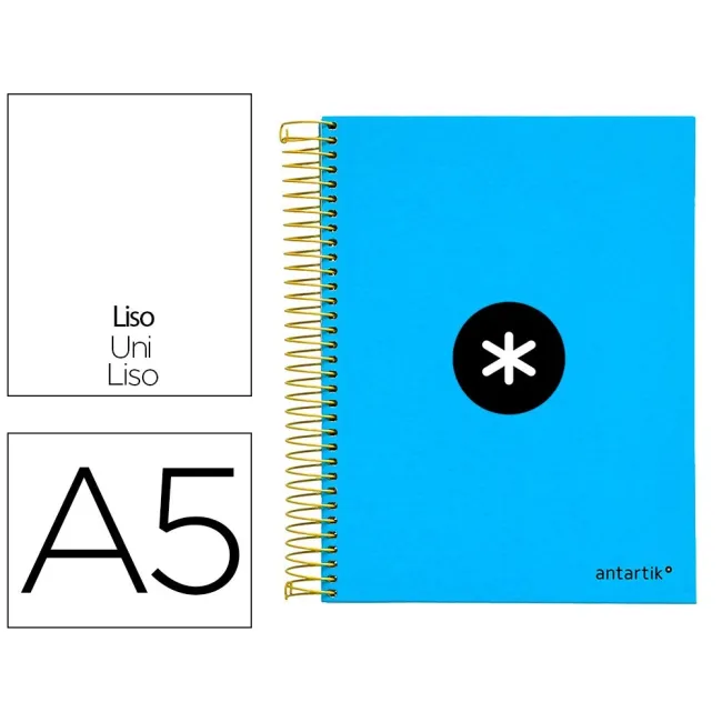 CUADERNO ESPIRAL LIDERPAPEL A5 MICRO ANTARTIK TAPA FORRADA 120H 100...