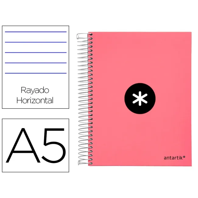 CUADERNO ESPIRAL LIDERPAPEL A5 MICRO ANTARTIK TAPA FORRADA120H 100 ...