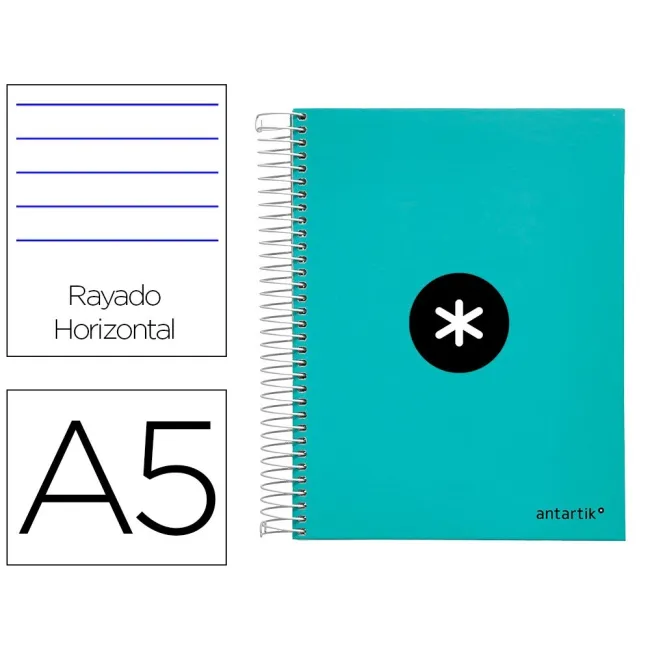 CUADERNO ESPIRAL LIDERPAPEL A5 MICRO ANTARTIK TAPA FORRADA120H 100 ...