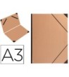 CARPETA PLANOS CLAIREFONTAINE DIN A3 CON GOMAS KRAFT MARRON VERJURADO