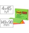 BLOC DE NOTAS ADHESIVAS QUITA Y PON POST-IT SUPER STICKY 149X98 MM ...