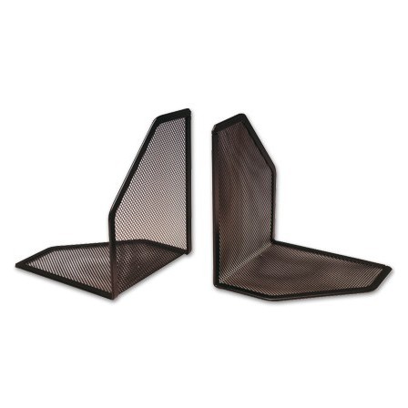 APOYALIBROS METALICO Q-CONNECT REJILLA COLOR NEGRO -JUEGO
