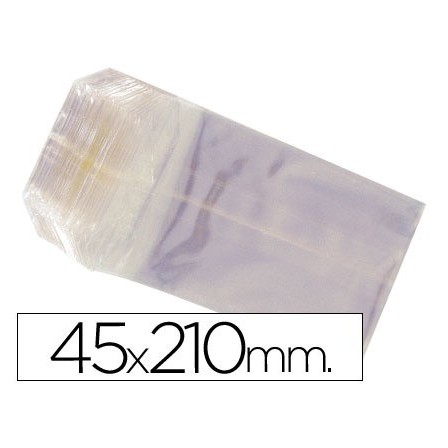 BOLSAS CELOFAN 45X210 MM -PAQUETE 100
