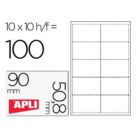 TARJETA DE VISITA APLI MICROPERFORADA 200 GRS ACABADO MATE 90X50,8 ...