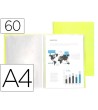 CARPETA LIDERPAPEL ESCAPARATE 60 FUNDAS POLIPROPILENO DIN A4 AMARIL...