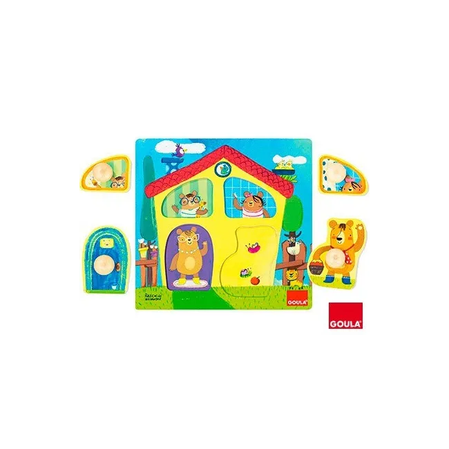 JUEGO GOULA DIDACTICO PUZZLE CASA FAMILIA OSOS