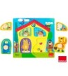 JUEGO GOULA DIDACTICO PUZZLE CASA FAMILIA OSOS