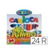 ROTULADOR CARIOCA JUMBO C/24 COLORES -PUNTA GRUESA